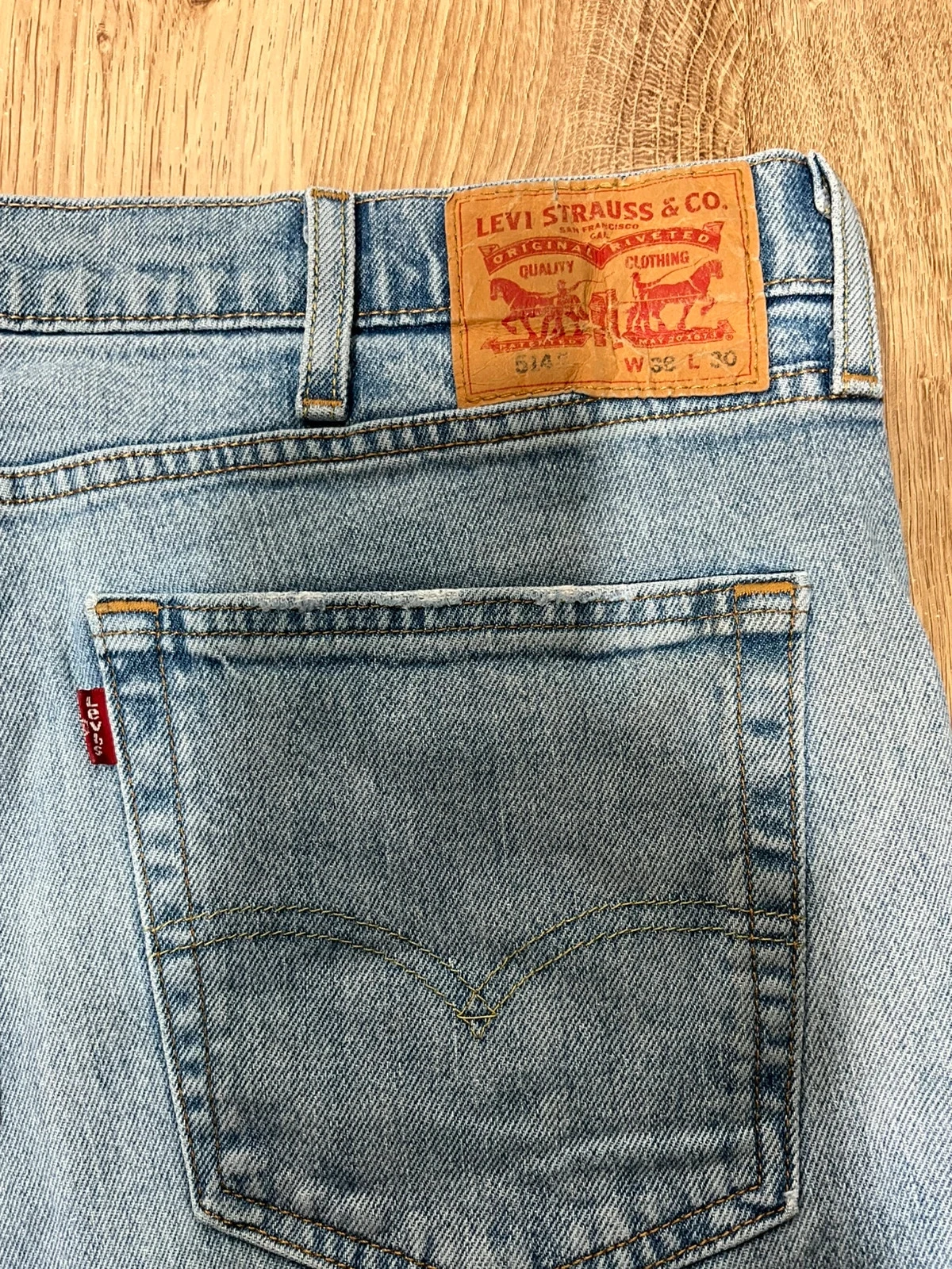Jean Levi’s Homme 514 Straight W38 L30 Vintage 99% Coton Bleu  Lvh 133 – photo 11